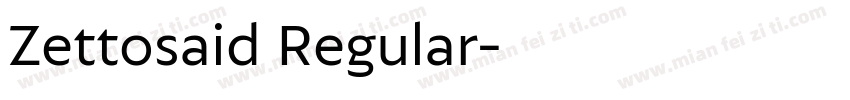 Zettosaid Regular字体转换
